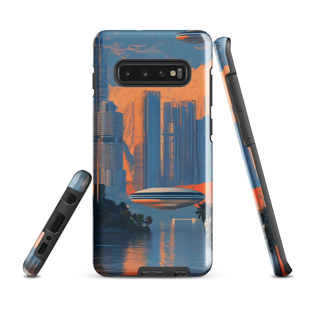 Futuristic Horizons: A Sci-Fi Cityscape | Phone Case |  S10 Plus | Tough Case | Glossy