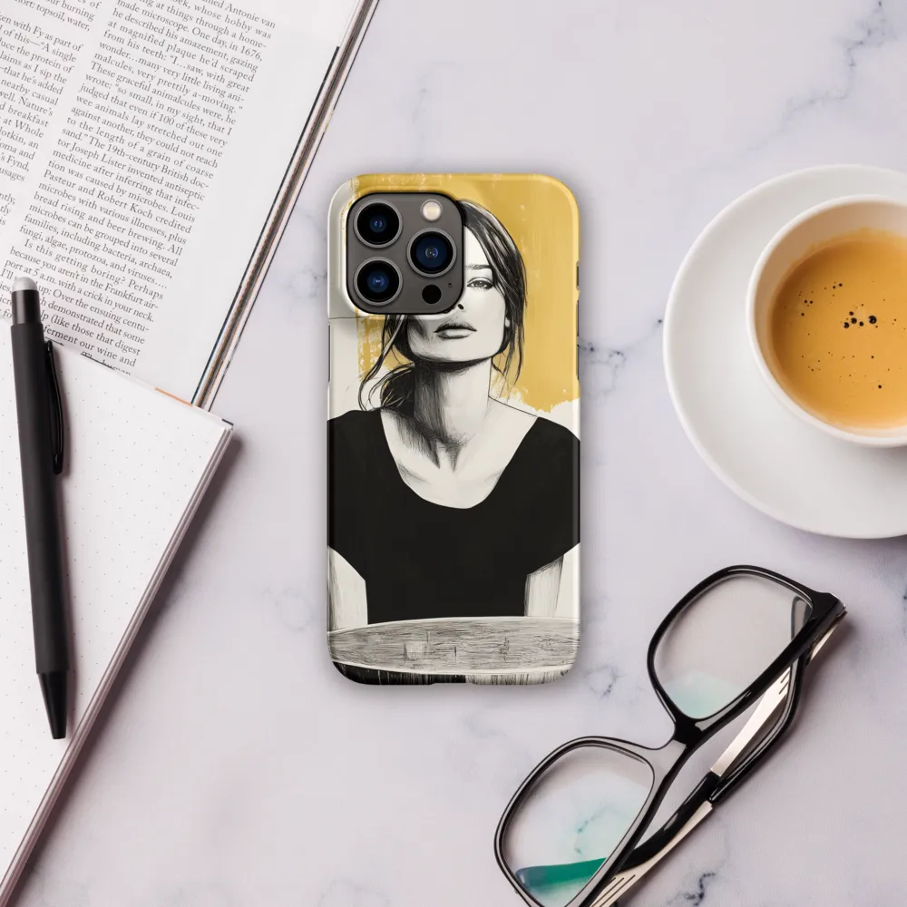 Golden Serenity: A Minimalist Portrait