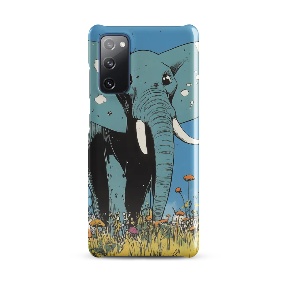 Whimsical Blue Elephant in Bloom