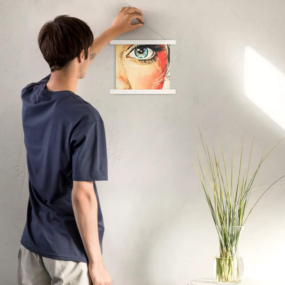 Gaze of Emotion | Poster With White Wood Hanger | 10″×10″