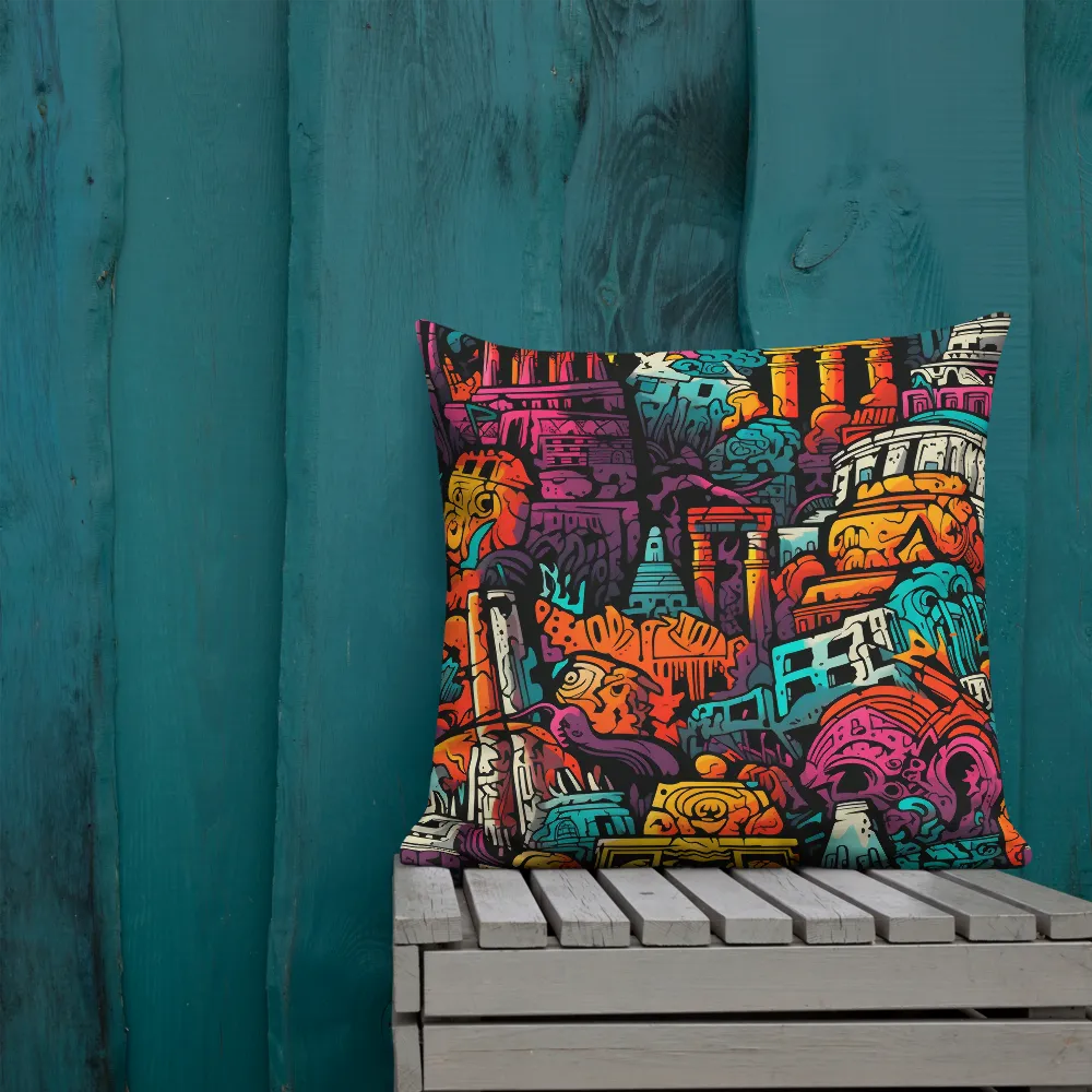 Vibrant Urban Surrealism | Pillow & Pillow Case | Multiple Sizes