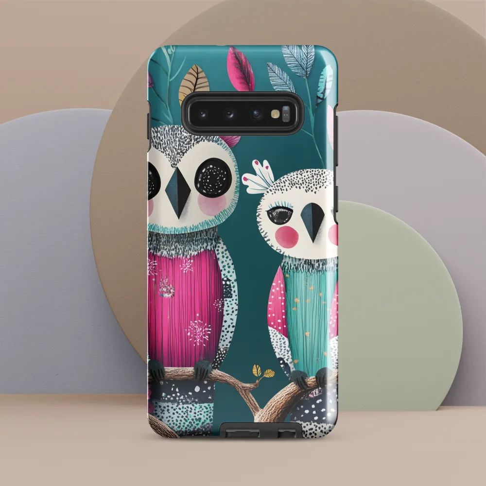 Whimsical Duo: A Celebration of Nature and Color | Phone Case |  S10 Plus | Tough Case | Glossy