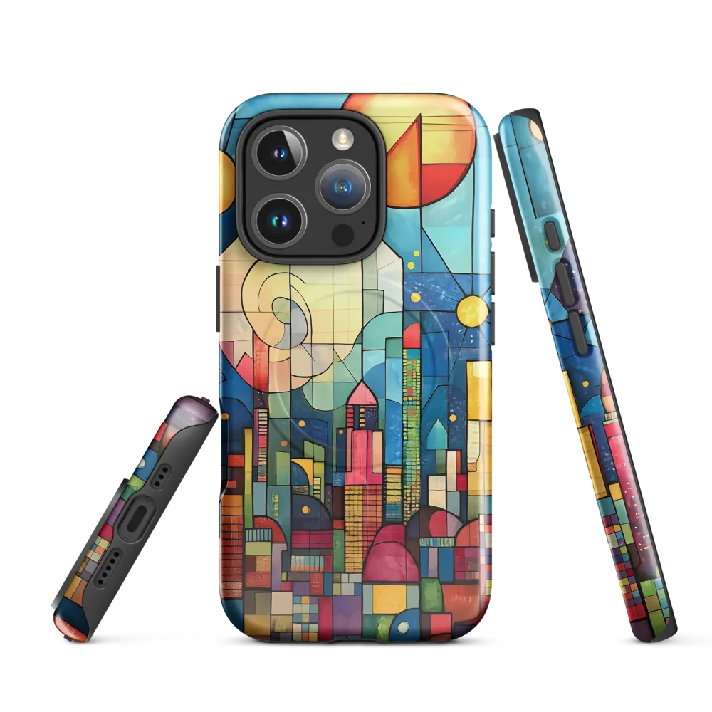 Geometric Harmony: A Vibrant Cityscape