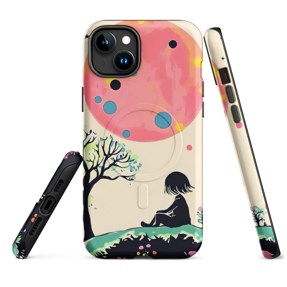 Gazing at the Pink Moon | Phone Case |  15 Plus | MagSafe® Tough Case | Matte