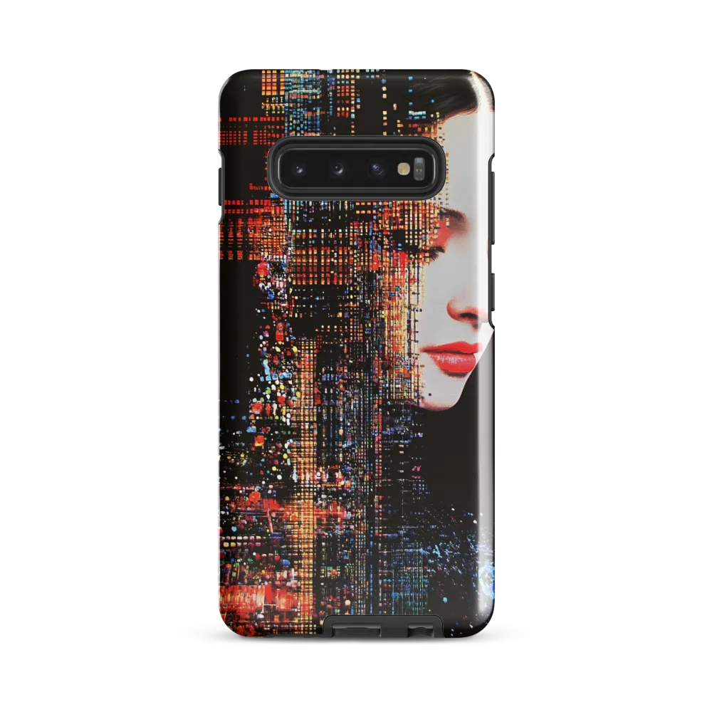 Pixelated Dreams: A Melding of Technology and Emotion | Phone Case |  S10 Plus | Tough Case | Glossy