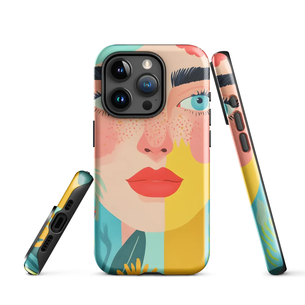 Floral Serenity: A Modern Portrait