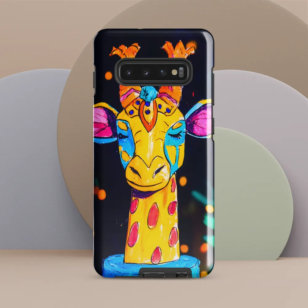 Whimsical Giraffe in Vibrant Colors | Phone Case |  S10 Plus | Tough Case | Glossy