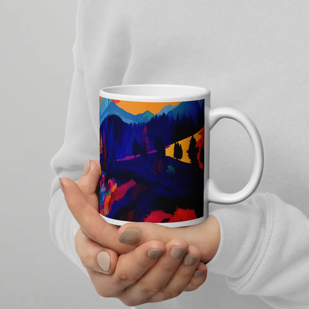 Radiant Serenity: A Surreal Landscape | Mugs | Multiple Sizes & Colors