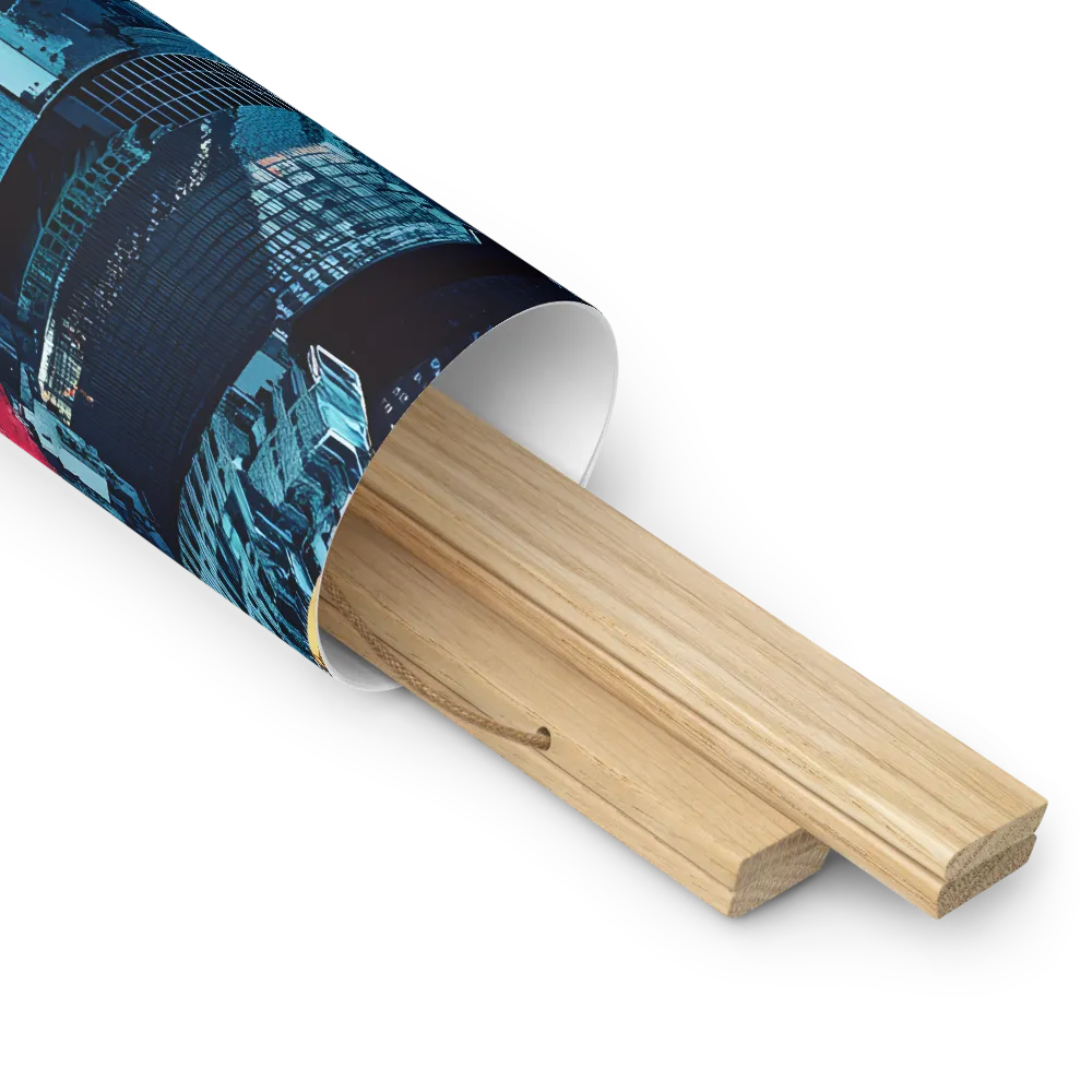 Dynamic Urban Symphony | Poster With Oak Wood Hanger | 16″×16″