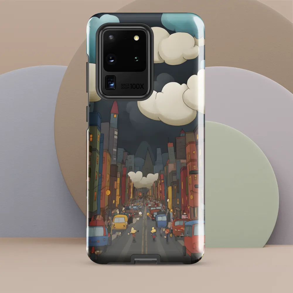 Urban Symphony: A City Awakens at Dusk | Phone Case |  S20 Ultra | Tough Case | Glossy