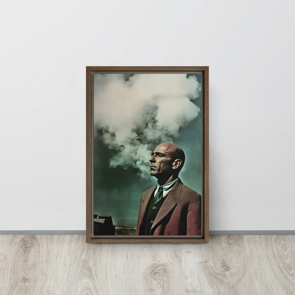 Clouded Thoughts | Canvas with Brown Frame | 12″×18″