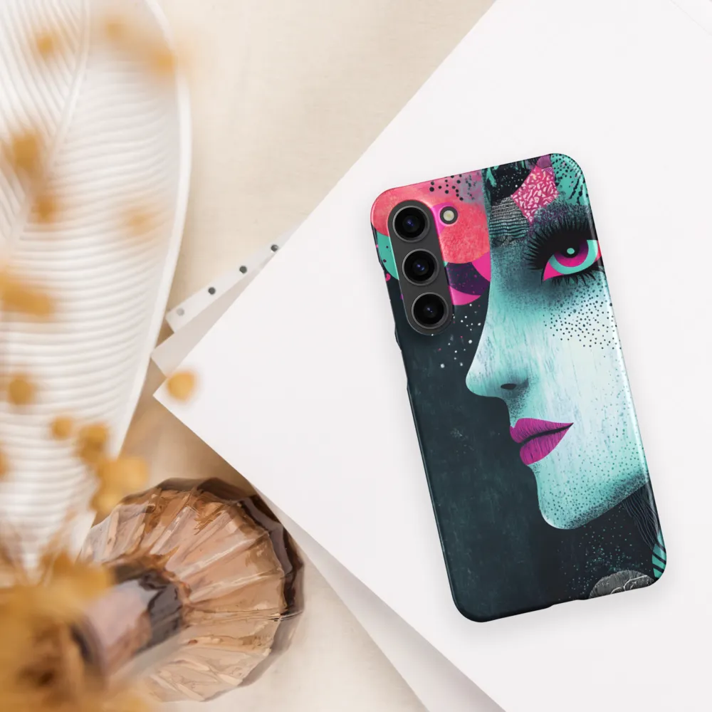 Mystical Beauty in Blue and Pink | Phone Case |  S23 Plus | Snap Case | Matte