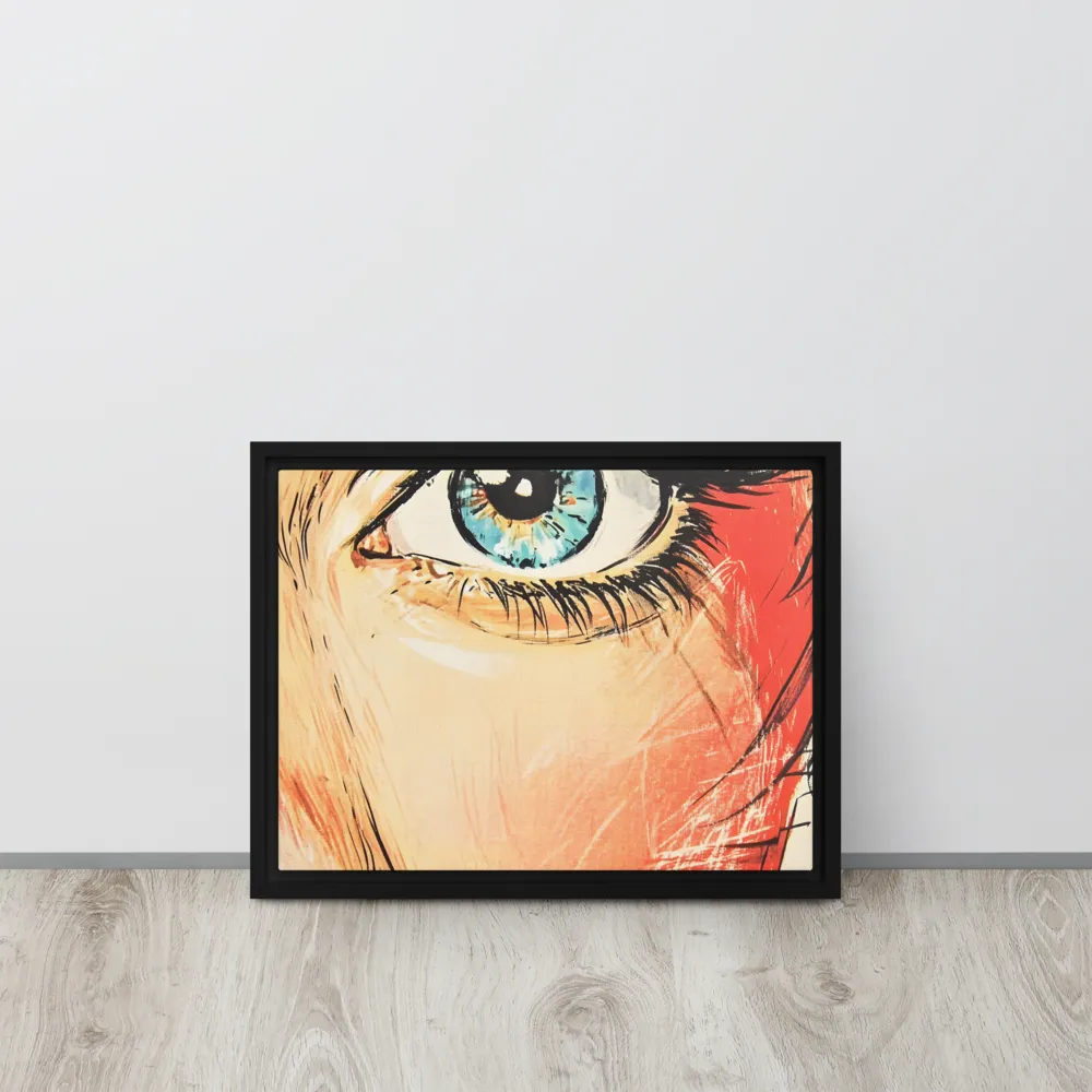 Gaze of Emotion | Canvas with Black Frame | 12″×16″