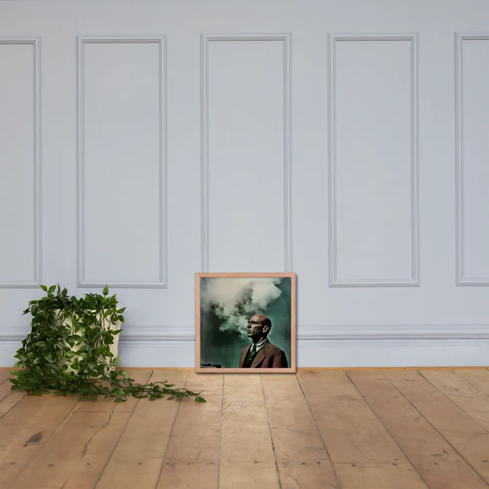 Clouded Thoughts | Poster with Red oak Frame | 16″×16″
