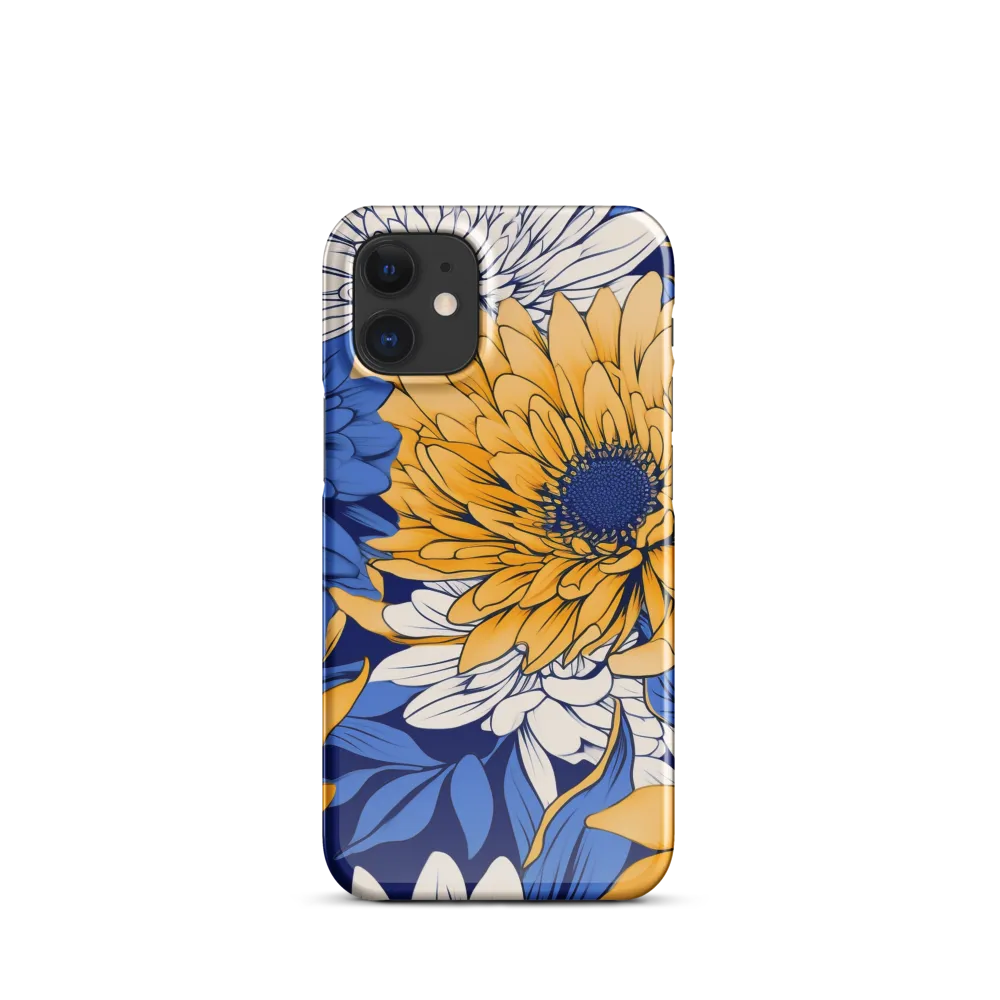 Floral Harmony in Blue and Yellow