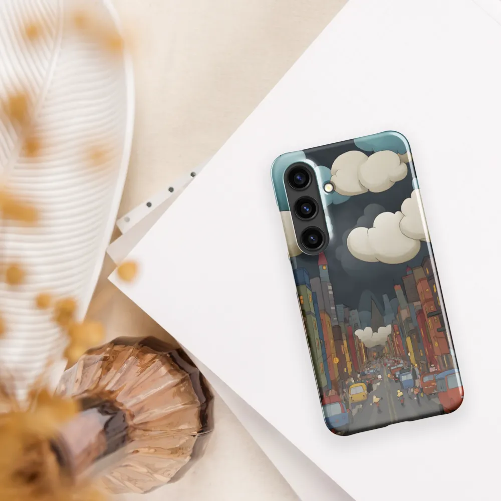 Urban Symphony: A City Awakens at Dusk | Phone Case |  S24 | Snap Case | Glossy