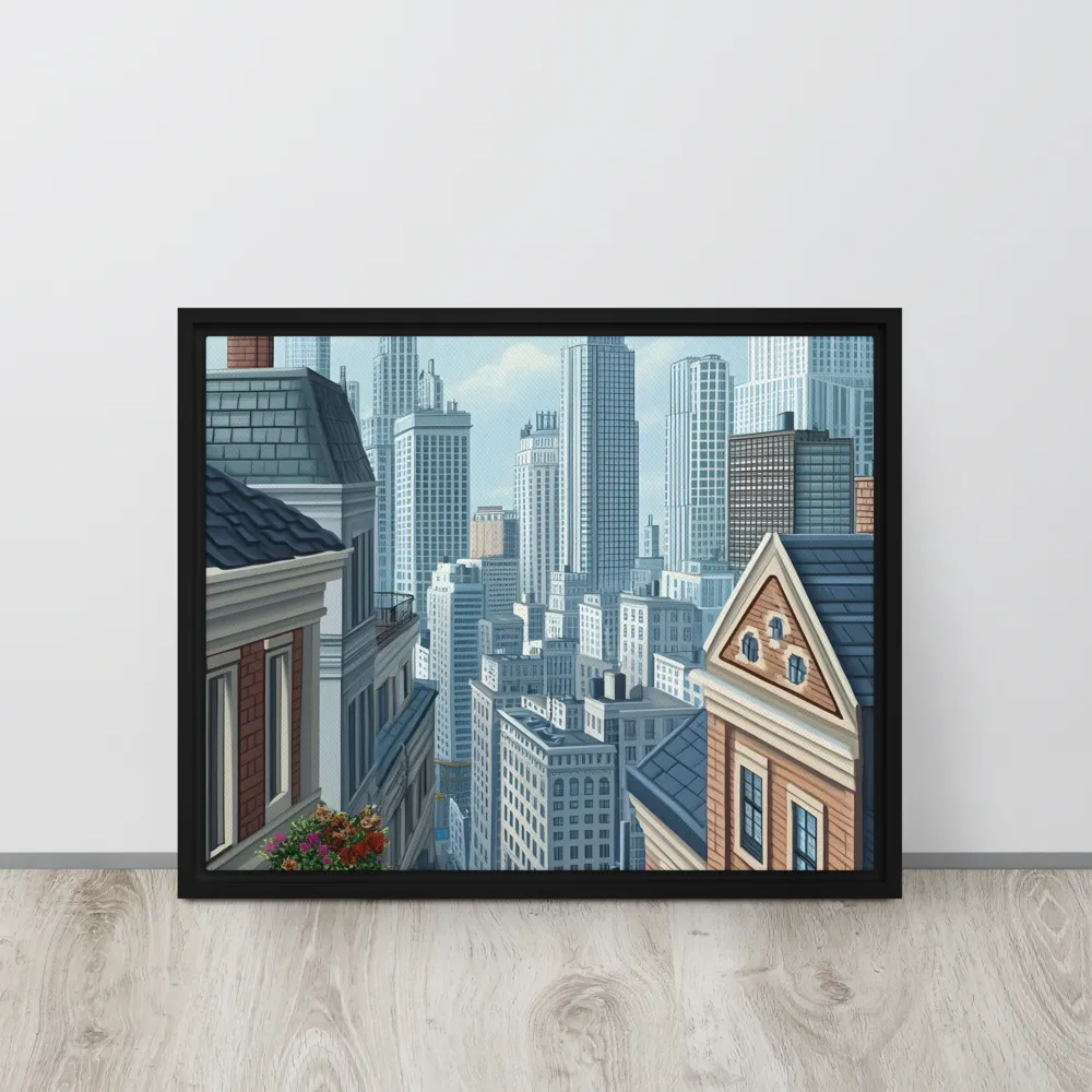 Urban Symphony | Canvas with Black Frame | 16″×20″
