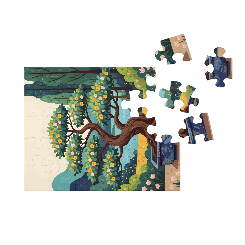 Lakeside Bonsai 
 Jigsaw Puzzle in Tin Box