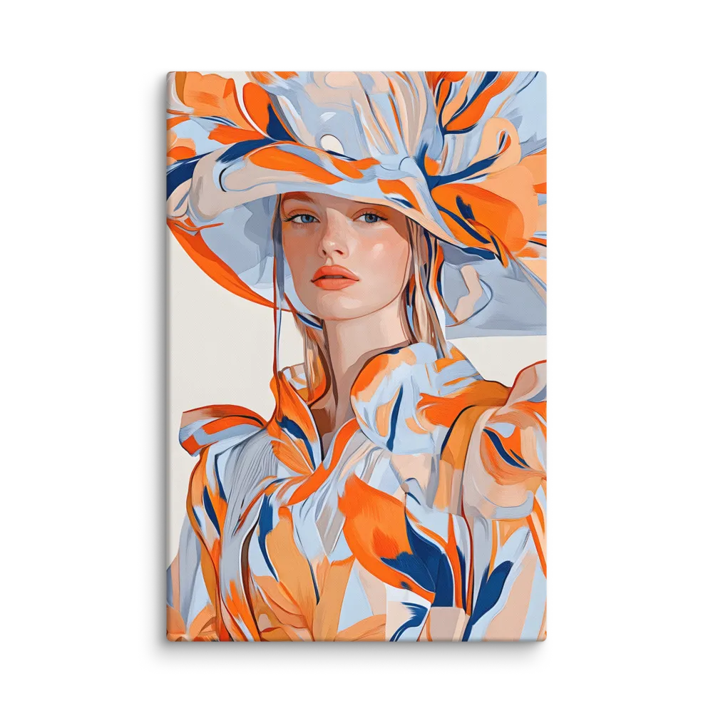 Striated Hat — Study in Orange and Blue