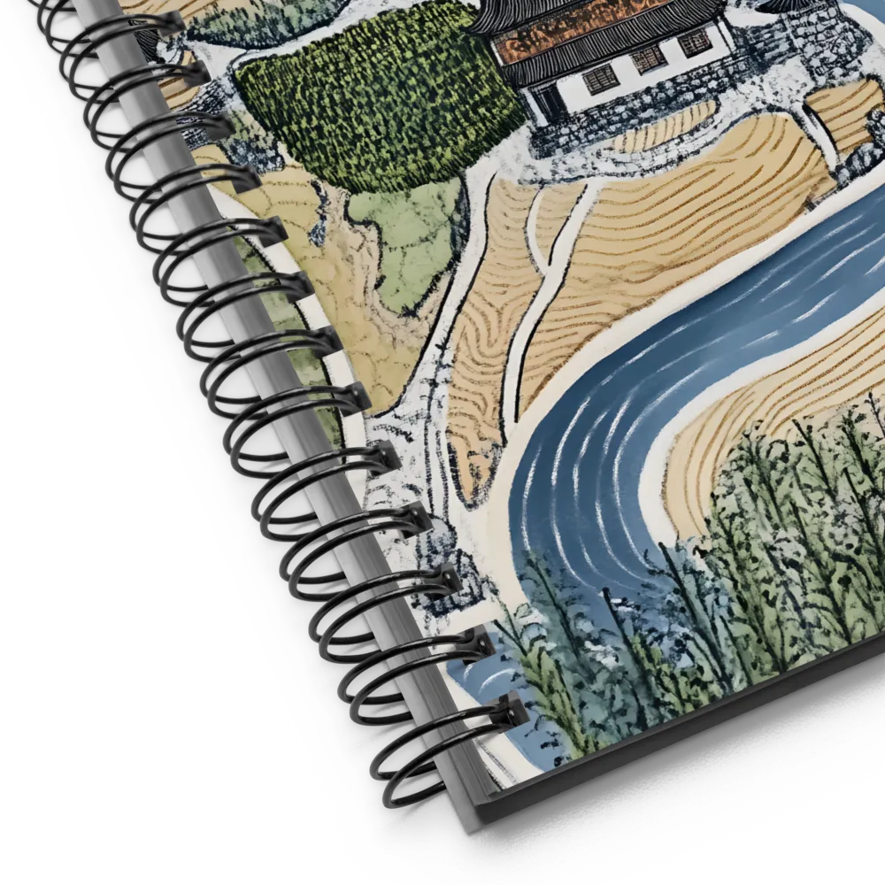 Harmony of Water and Fields | Spiral Notebook