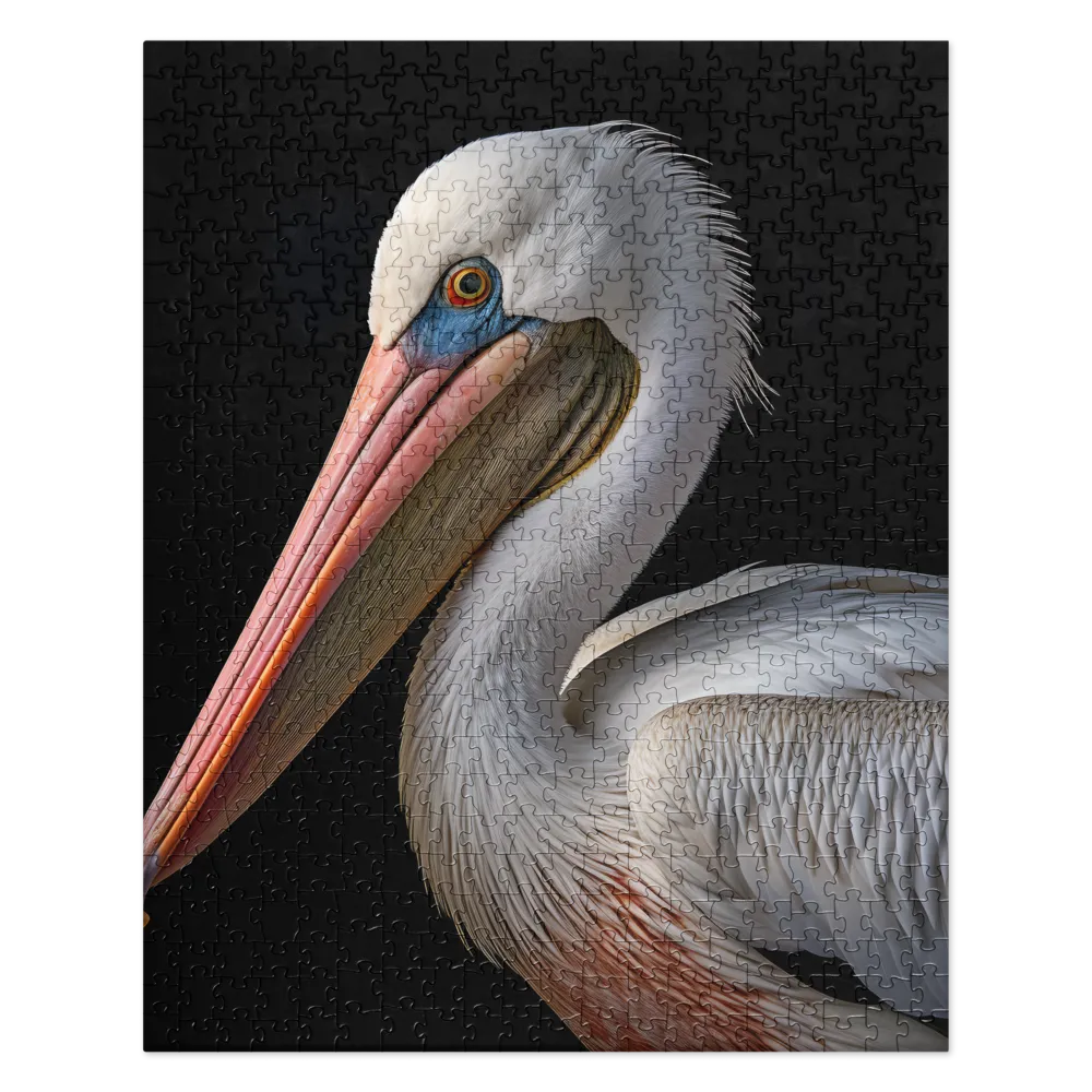 Elegance in White: The Pelican | Jigsaw Puzzle | 520 pieces