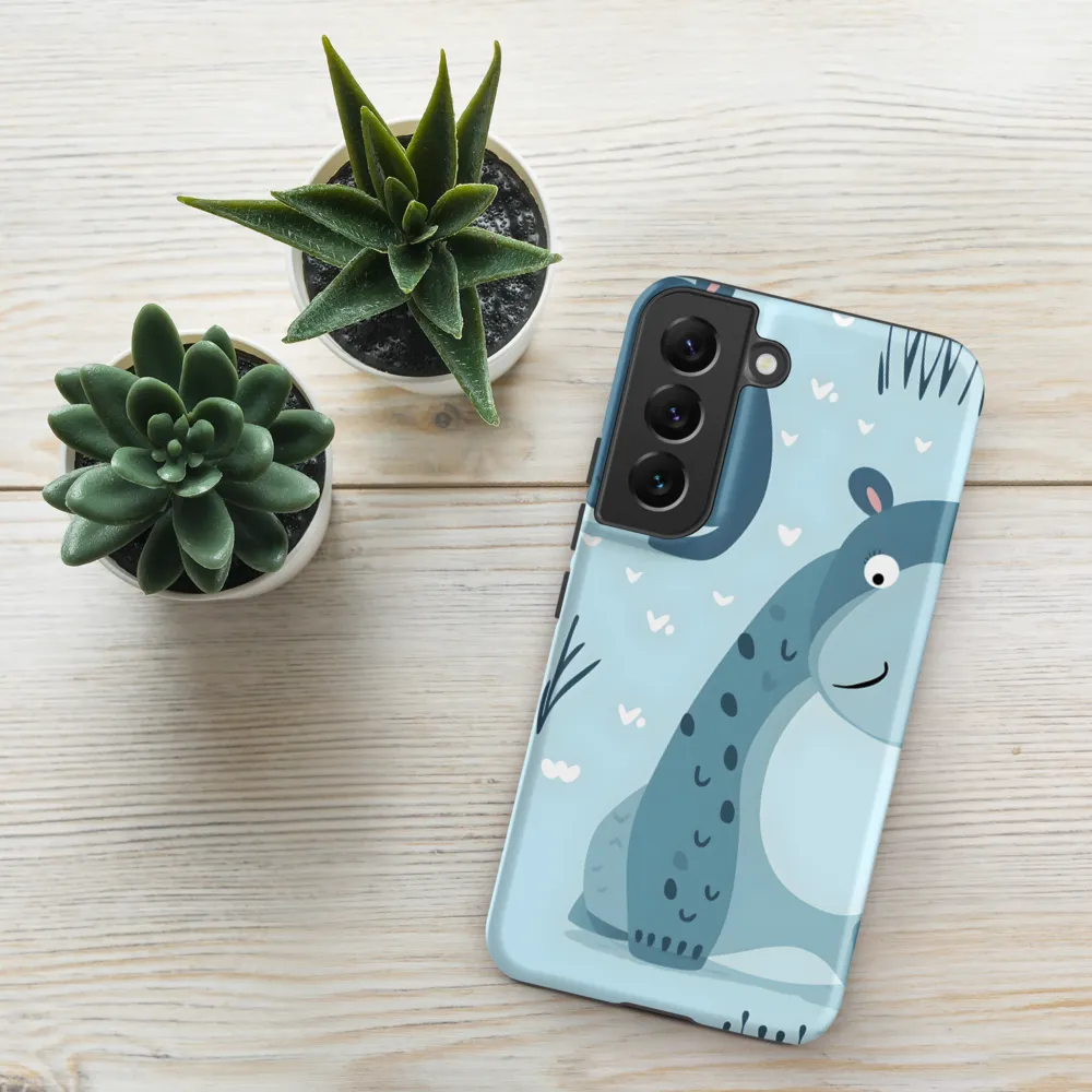 Whimsical Hippo Delight | Phone Case |  S22 | Tough Case | Matte