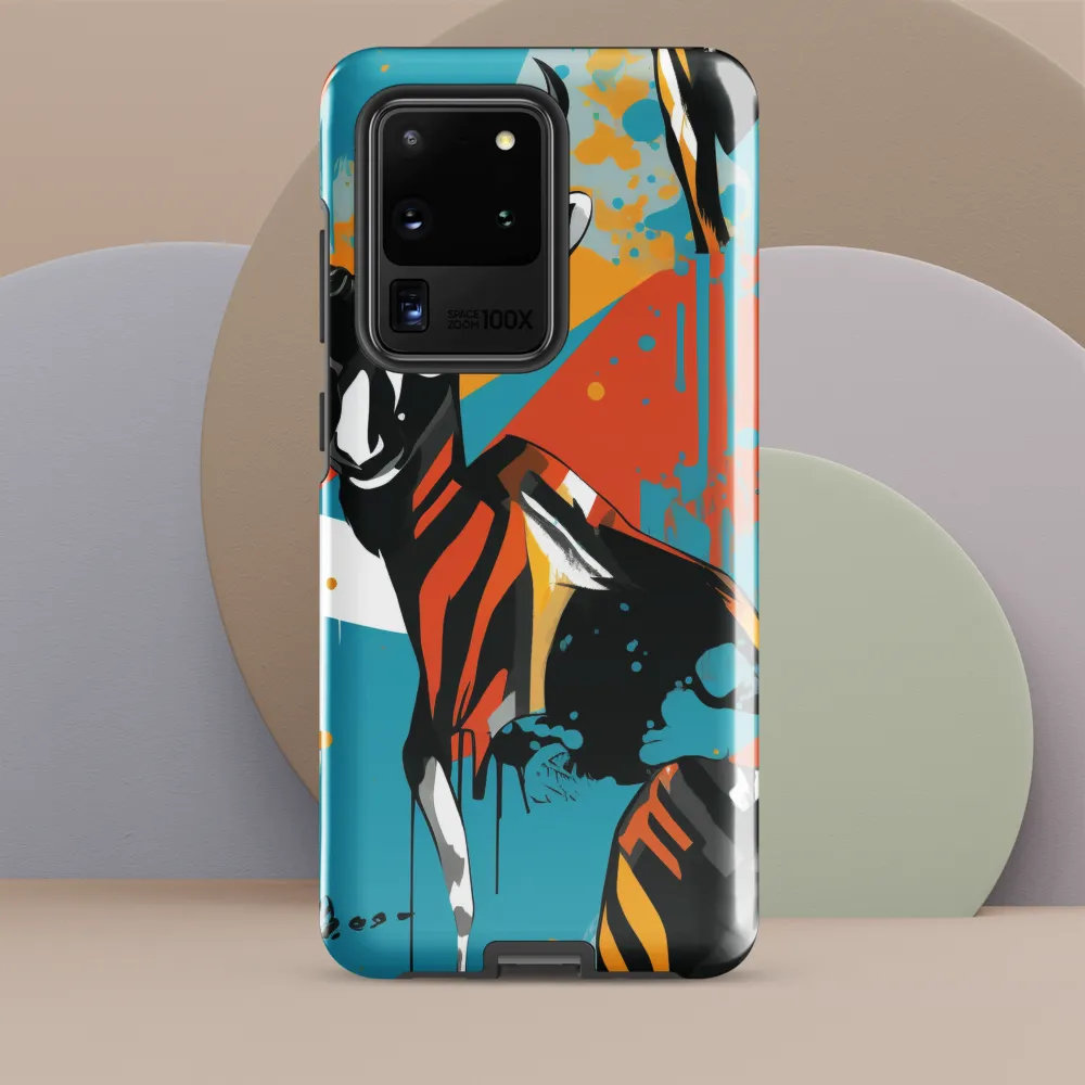 Dynamic Antelope in Vivid Abstract