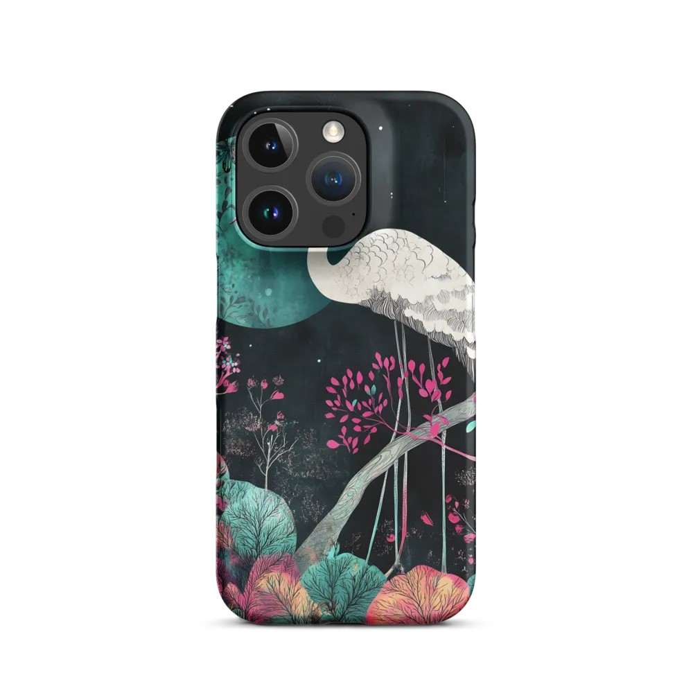 Ethereal Presence: Heron in a Floral Dreamscape