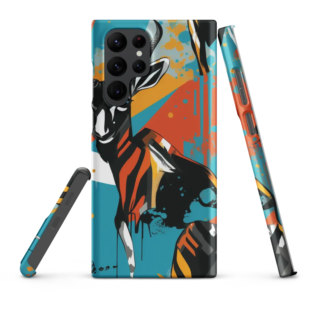 Dynamic Antelope in Vivid Abstract