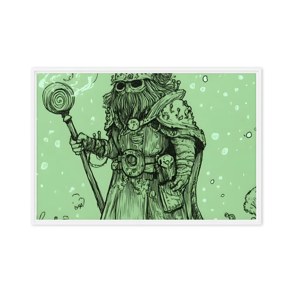 The Enigmatic Wizard | Canvas with White Frame | 24″×36″