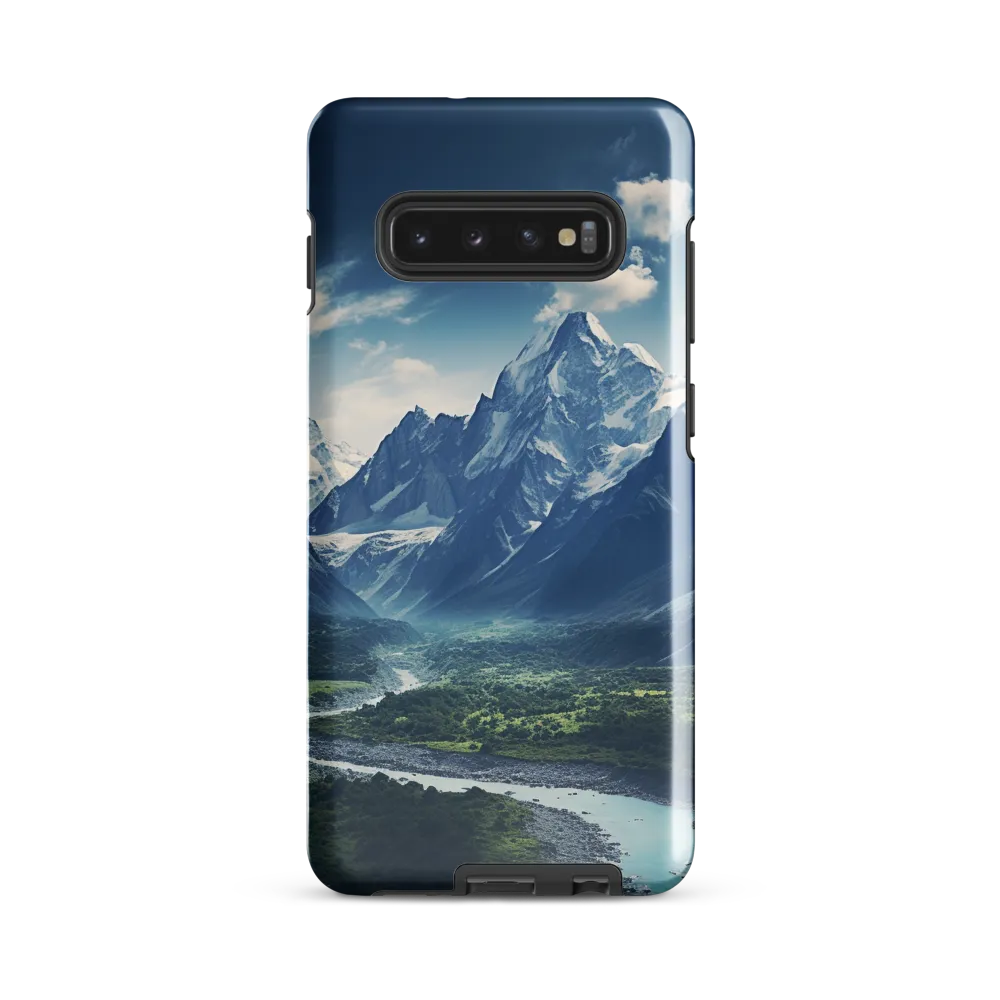 Majestic Serenity: A Landscape of Mountains and Rivers | Phone Case |  S10 Plus | Tough Case | Glossy