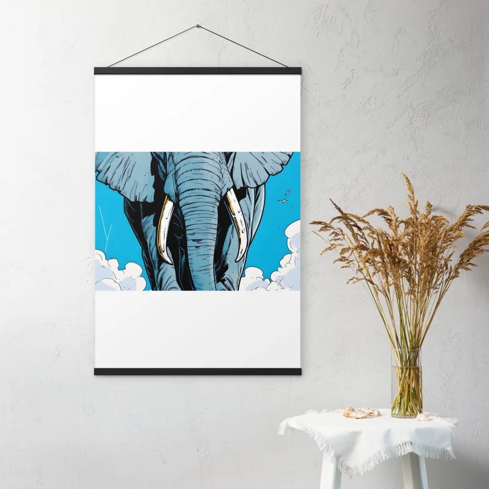 Majestic Presence: The Elephant | Poster With Black Wood Hanger | 24″×36″