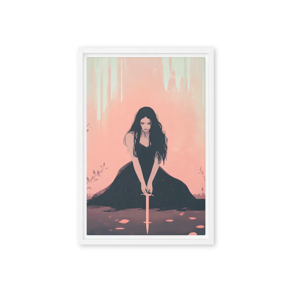 The Guardian of Solitude | Canvas with White Frame | 12″×18″