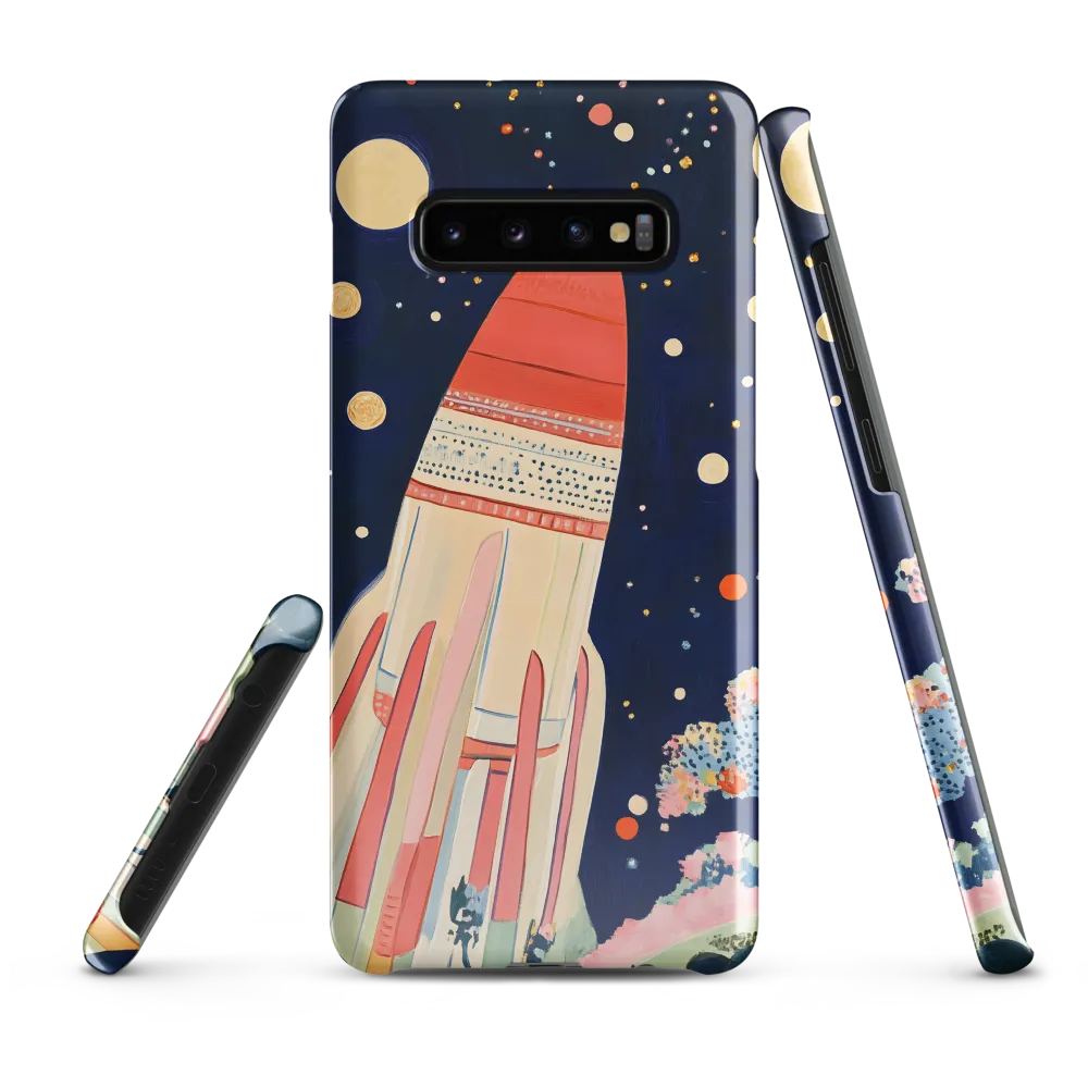 Cosmic Dreams: The Rocket's Journey | Phone Case |  S10 Plus | Snap Case | Glossy