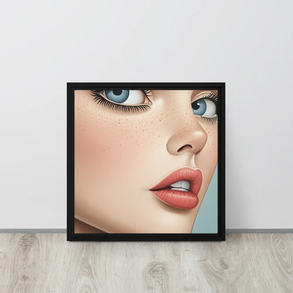 Intriguing Elegance | Canvas with Black Frame | 16″×16″