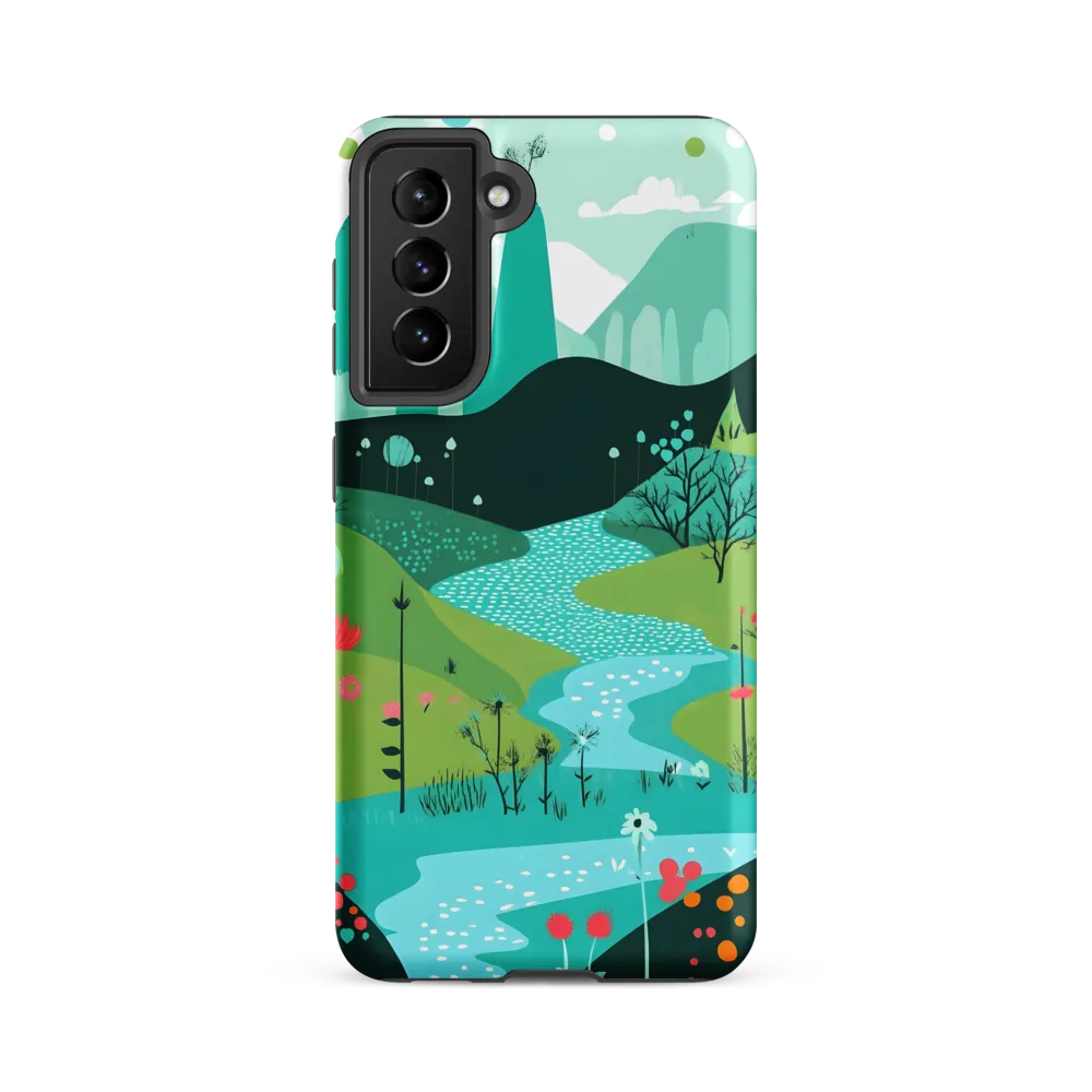 Whimsical River in a Lush Landscape