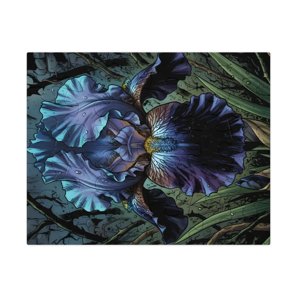 Nocturne Iris 
 Jigsaw Puzzle in Tin Box