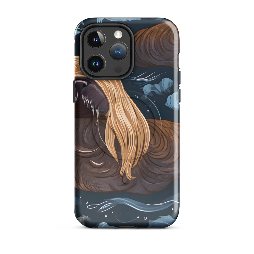 Whimsical Walruses in Deep Blue