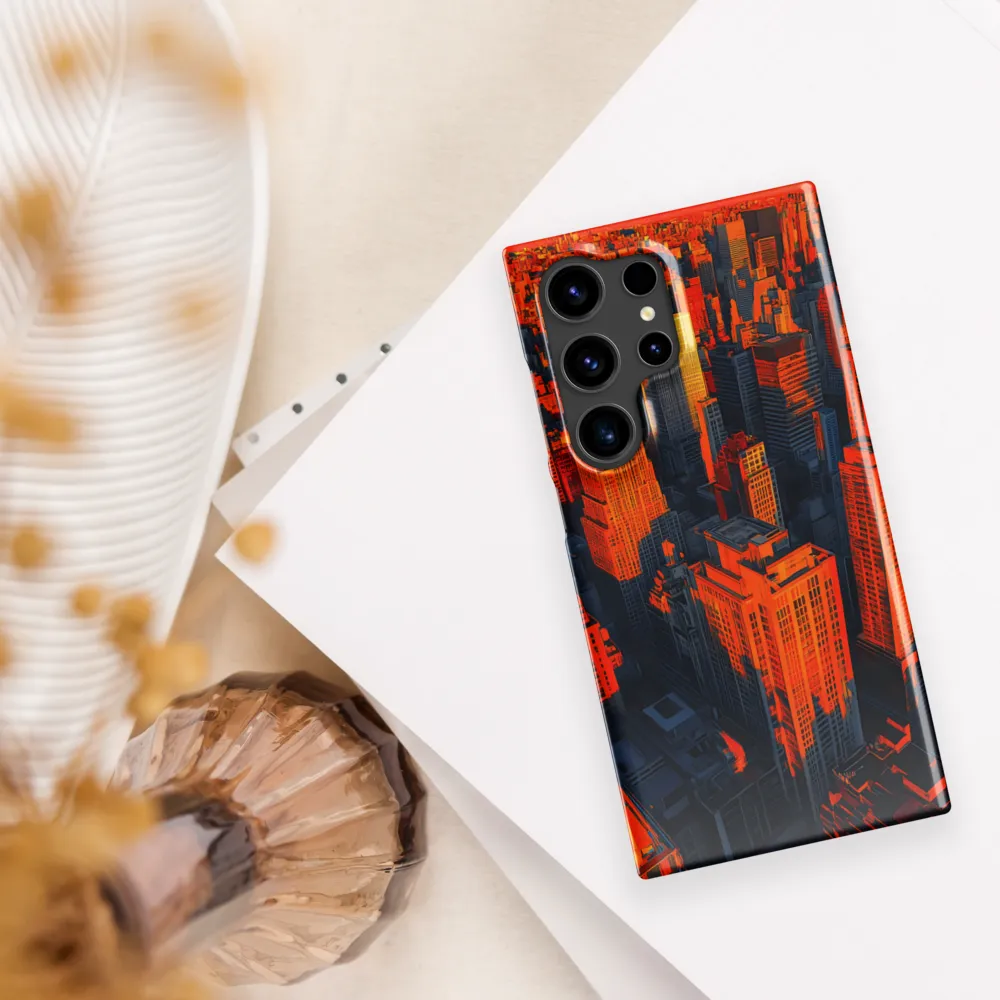 Urban Dawn: A Digital Ode to Skyscrapers | Phone Case |  S24 Ultra | Snap Case | Glossy