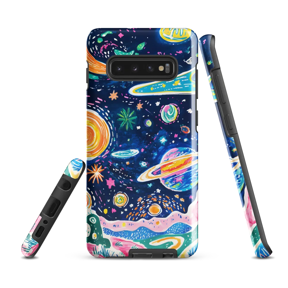 Whimsical Cosmic Landscape | Phone Case |  S10 Plus | Tough Case | Glossy