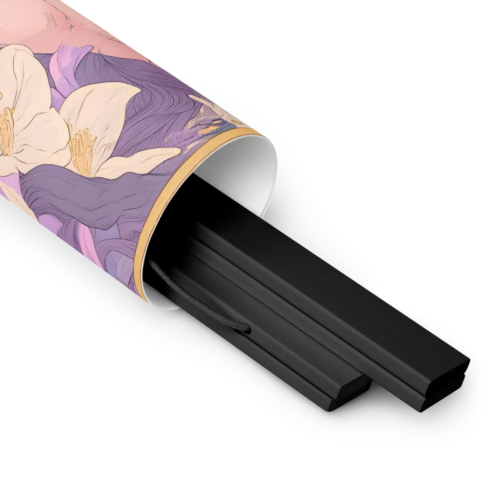 Harmony in Bloom | Poster With Black Wood Hanger | 10″×10″