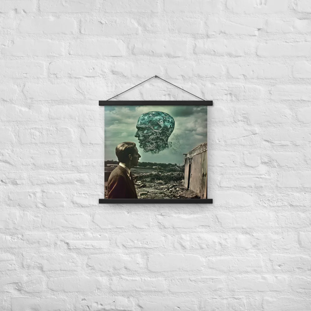 Ethereal Reflections: Identity in a Fragmented World | Poster With Black Wood Hanger | 18″×18″