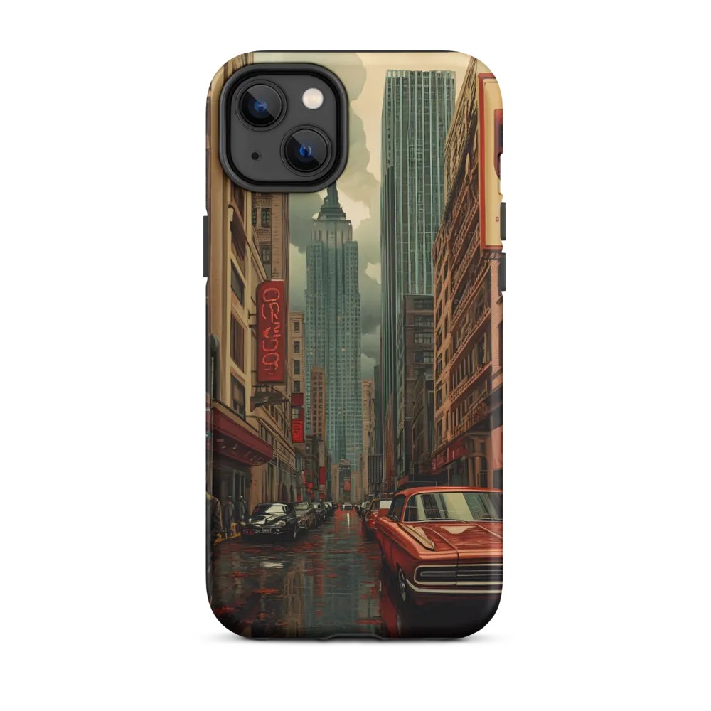 Nostalgic Cityscape: Reflections of a Forgotten Era | Phone Case |  14 Plus | Tough Case | Matte