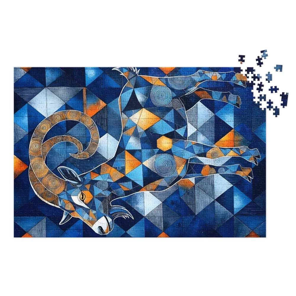 Azure Ovis 
 Jigsaw Puzzle in Tin Box