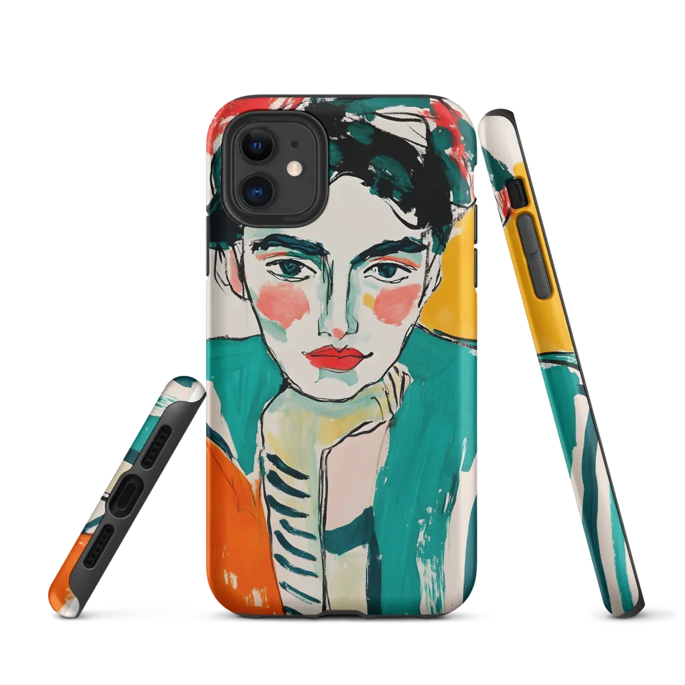 Contemplative Portrait in Bold Hues