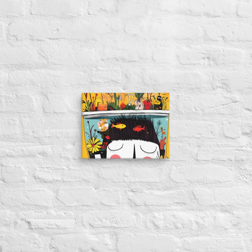 Whimsical Garden Head | Canvas | 9″×12″
