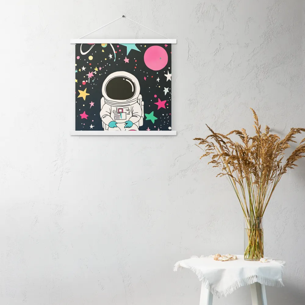 Cosmic Dreamer | Poster With White Wood Hanger | 18″×18″