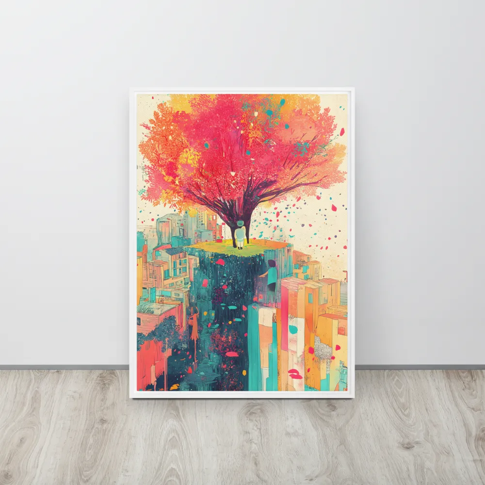 Whispers of Urban Dreams | Canvas with White Frame | 20″×28″