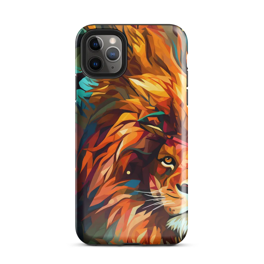 Majestic Gaze: The Polygonal Lion | Phone Case |  11 Pro Max | Tough Case | Glossy