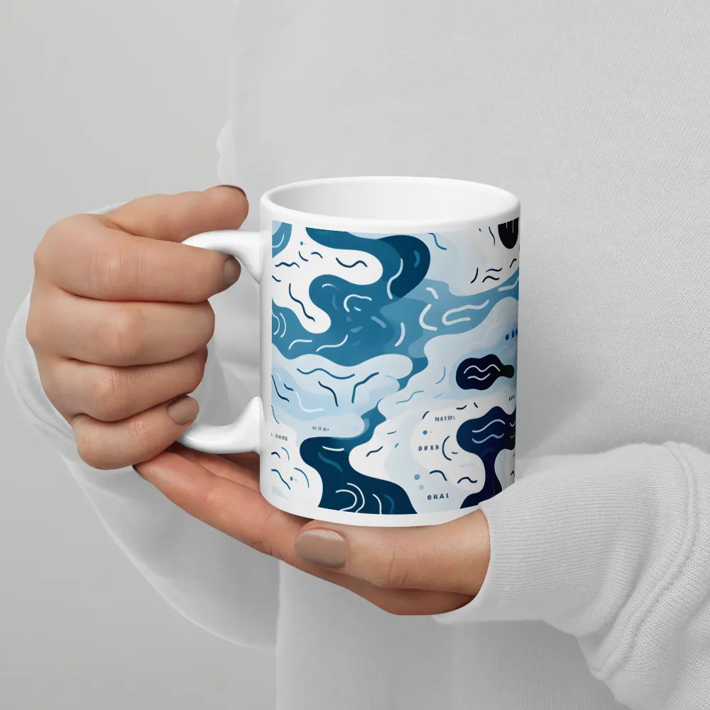 Flowing Waters: An Abstract Journey | Mugs | Multiple Sizes & Colors